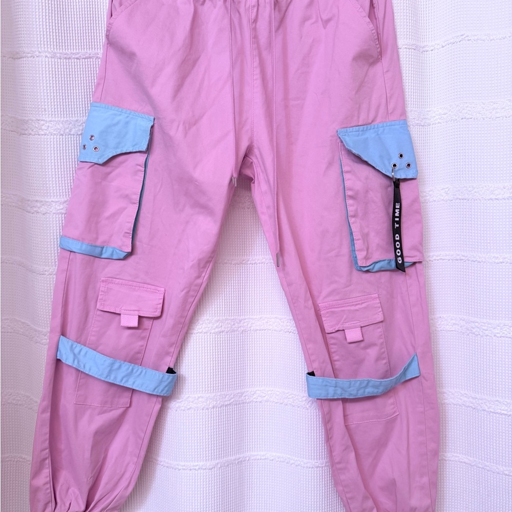 American Bazi Pink and Blue Jogger Sweatpants